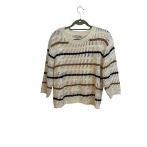 Baltic Born Striped Cream Sweater Size XL